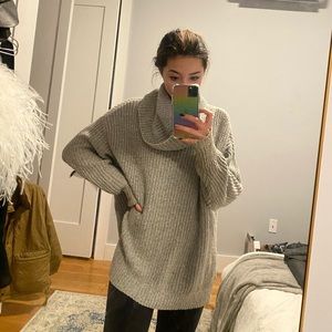 Oversize cozy turtleneck sweater / size XS / A+F